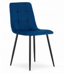 Konyha/nappali szék, Mercaton, Kara, bársony, fém, sötétkék és fekete, 44.5x50.5x87 cm