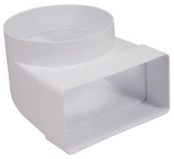 Vents 521 átalakító 55 x 110 - D100/90° könyök, cső-laposcsatorna (rövid csonk)