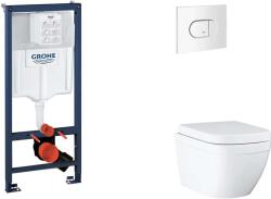 GROHE Rapid SL - Set pentru montare încastrată, toaletă, capac SoftClose și clapetă Arena Cosmopolitan, Triple Vortex, alb alpin SANI11BB3124 (SANI11BB3124)