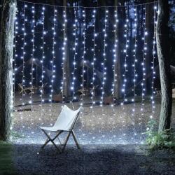 alloet LED Fényfüggöny 3m X 3m Hidegfehér