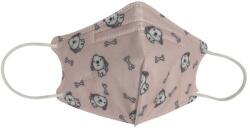  Gyermek FFP2 maszk, egyenként csomagolva, kiskutya rajzokkal, 5 rétegű, rózsaszín
