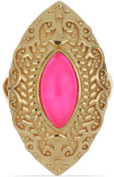  Arannyal Bevont Ezüst Gyűrű Lega Dembi Etiópiai Pink Opállal, Y50064/57