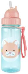 Skip Hop Zoo Bögre szívószállal PP PVC és BPA mentes Macska 12hó+