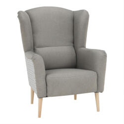 TEMPO KONDELA Dizájnos fotel, anyag, cappuccino/minta, BELEK