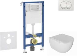 Geberit Duofix - Set pentru montare încastrată, toaletă Oudee și capac softclose, clapetă Delta, alb SANI11CA3136B (SANI11CA3136B)