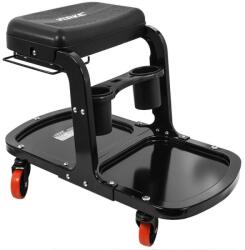 VERKE Autószerelő szék fiókkal, szerszámtároló hellyel, 360 fokos kerekekkel, gépészműhely (V83263)