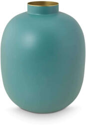 Pip Studio Matt Blue fém dekoratív váza 32cm