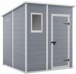 Keter MANOR 6 x 6 Penthouse kerti tároló szürke / fehér, padlóval