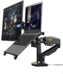  Laptop tartó, 360 forgatás, gázrugó tartó, FEHÉR
