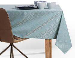 DecoKing Asztalterítő Maya mentazöld nyomott klasszikus 140x500 owal DecoKing