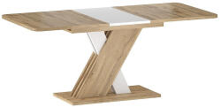 SIGNAL MEBLE Exel Kihúzható Étkezőasztal Wotan Tölgy Fehér Matt X-Lábbal (EXELDWBM140D)