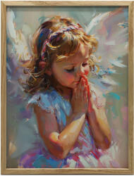  FALI PLAKÁT FEKETE PASZTELL ANGYAL KERETBEN 40x50 CM