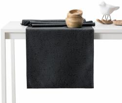 AmeliaHome Asztalterítő Gaia grafitszürke dombornyomott 115x300+35x300 AmeliaHome