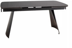  Bacardi Kihúzható Kerámia Étkezőasztal Matt Fekete