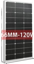  Napelem, nagy hatékonyságú monokristályos, tartós üvegkialakítás, 120 W