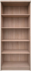 TEMPO KONDELA Magas nyitott polcos szekrény 80, sonoma tölgy, TOPTY TYP 27 - pepita