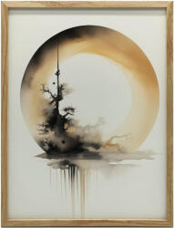  FALI PLAKÁT ALUMÍN KERETBEN FEKETE ZEN WHEEL 70x100 CM