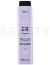 Lakmé Teknia White Silver Shampoo neutralizáló sampon platinaszőke és ősz hajra 300 ml