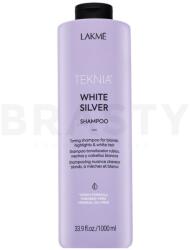 Lakmé Teknia White Silver Shampoo neutralizáló sampon platinaszőke és ősz hajra 1000 ml