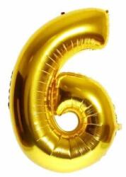  Maxee születésnapi léggömb, 6-os szám, arany, 40 cm - pepita - 164 Ft