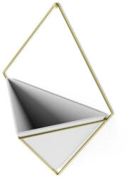 Umbra Trigg L Geometrikus Fali Virágtartó Fehér-Arany (KHM-470752-524)