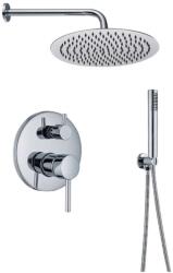  Zuhanycsap szett, Blackswan, M70.3 LED típus, fényes króm modell, mérete 30 cm