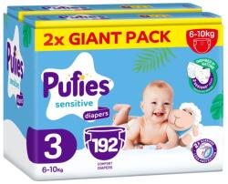 pufies Scutece pentru bebeluși Pufies Sensitive - Midi, mărimea 3, 6-10 kg, 192 buc, Giant Pack (54000214)