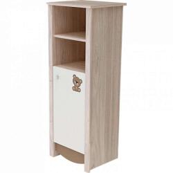 Todi Teddy keskeny nyitott polcos + 1 ajtós szekrény - szil/cappuccino/vanília