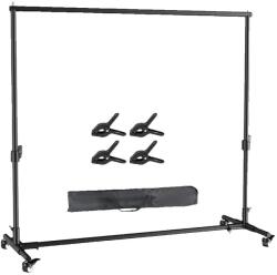 Foto hátterű állvány, Csigákkal mozgatható, Állítható méret, 2x2M