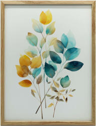  VÁSZON FESTMÉNY ARANY LEVELEK Akvarellben 70x100 CM KERET NÉLKÜL
