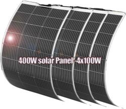  Napelem, Rugalmas kialakítás, Hatékony energiatermelés, 100W 4PC