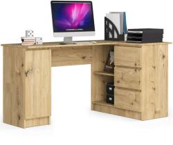 AKORD - B20 Jobb Sarok Íróasztal 155 cm - 3 Fiókos Dió Artisan Kivitelben (IP0PBIUART006)
