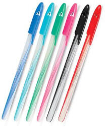 FlexOffice Golyóstoll, 0, 3 mm, 2 db/bliszter, kupakos, FLEXOFFICE " Candee" , kék (FO-027BLUEBL)