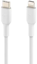 Belkin Cablu de date Belkin BOOST CHARGE, USB-C la Lightning, PVC, 1m (Alb) (BEL-0056)