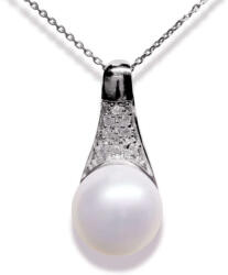  Ezüst Nyaklánc - Tenyésztett Gyöngy Medál - 10 mm