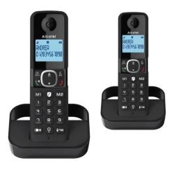 Alcatel Telefon ALCATEL F860 DUO (fără fir, 1 bază, 2 handset-uri, display, DECT) NEGRU (F860 DUO)