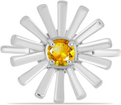  Ezüst Gyűrű Ural Citrinnel - Virág Design