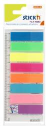 STICK N Etichetă de marcare, plastic, 8x25 coli, 45x12 mm, STICK N, culori neon (21345)