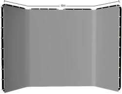 Foto hátterű állvány, tartós muszlin anyag, nagy méret 240x400cm, 240x400cm szürke