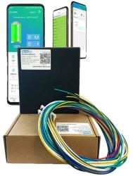 Lítium akkumulátor -kiegyensúlyozó, 1mV -es pontosság, Bluetooth alkalmazásvezérlés, 10-24s 4A