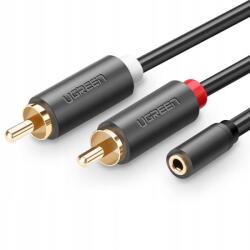 UGREEN AV102 10561 audio mini jack kábel 3, 5mm női 2RCA férfi 0.25m (AV192)