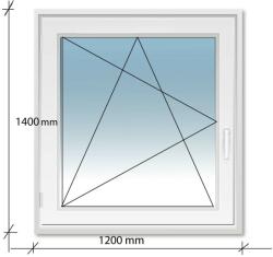 Decco 120x140 Bukó - Nyíló műanyag ablak Decco 71 profil 2 retegű üvegezés