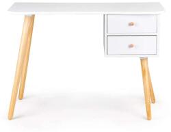ModernHOME számítógépes Asztal 2 fiókkal - Fehér, Barna