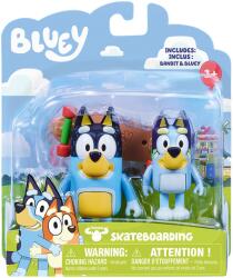 Bluey Set 2 figurine Bluey - Bluey & Bandit, Skateboard Figurina