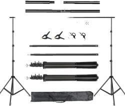  Háttérállvány, állítható magasság 79cm-260 cm, 4 kg-os terhelési kapacitás, Új rugalmas, 2, 6x3m