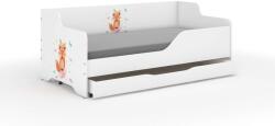  LILU gyerekágy laminált fronttal és oldallal 160x80cm matraccal és ágyneműtartóval - bohó róka