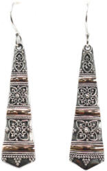 Eden Indonéz Ezüst-Arany Fülbevaló - 3, 8cm