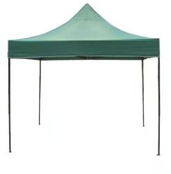 FOXMAG24 Cort pavilion, cu cadru metalic, pliabil, dimensiuni 3x3 m, acoperis din panza impermeabila, pentru curte, gradina, evenimente, verde/negru