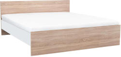 Leziter Miami Franciaágy - Sonoma Tölgy/Fehér - 180x200 cm