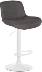 Solon állítható magasságú bárszék trombitatalp matt fehér-sötétszürke szövet